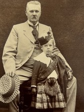 Large Carte de Visite of a Boy  in Scottish Outfit with Kilt & Smart Gentleman 