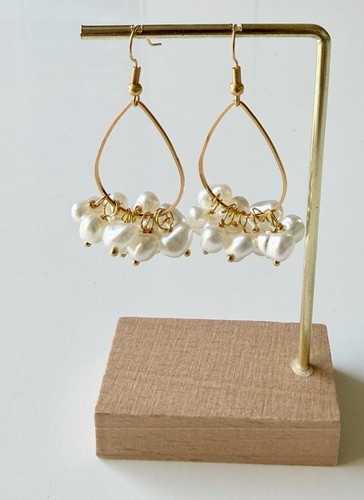 Handmade white pearl tear - white,