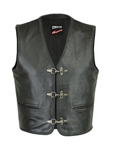 Men biker leather vest - men’s,