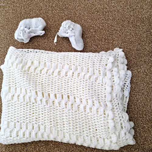 White acrylic crochet - white,