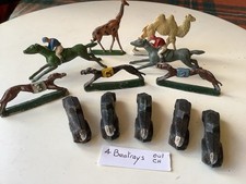 Metal Gaming Pieces, Car Game 1950s, Horse Racing Dog, Etc