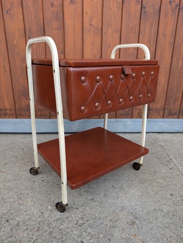 Vintage retro sewing cart - sewing,