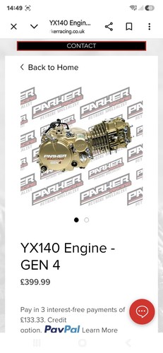 Pit bike yx140 - gen, 4-