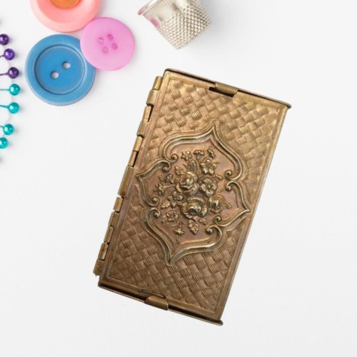 Brass folding needle book - folding,