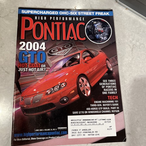 Rare high performance pontiac - rare,