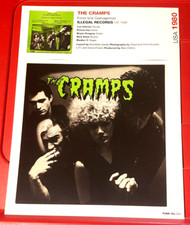 The Cramps Fever/A Certain Ratio Record Cover Art PICTURE / PRINT 10.5" x 8"