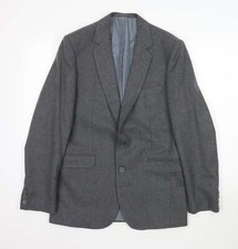 Bricks Mens Grey Wool Blend Suit Jacket Size 38