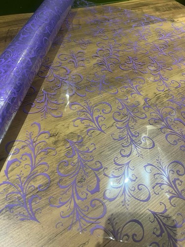 Purple scroll cellophane - purple,