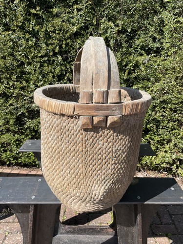 Chinese rice basket woven - rice,