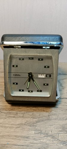 Vintage coral travel alarm - vintage,