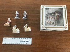 Dog shape Christmas glass baubles 1 boxed hand blown hand painted large,5 small