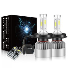 For VW TRANSPORTER T5 2003-2016 4PC Headlight LED Kit 2x H4 Bulbs WHITE+501 Set