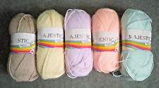 Wool yarn 500g double knit mixed bundle  Majestic knit crotchet crafts pom poms