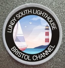 3" Lundy South Lighthouse Bristol Channel Iron / Sew On Sublimation Patch Badge 