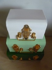 3 Mini Metal Storage Trunks