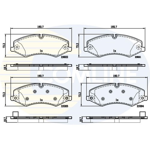 Brake pads set for land - for,
