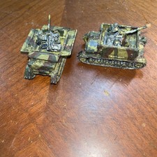 Flames Of War WWII German tracked as guns painted metal x2 lot 1 