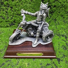 Tudor Mint Myth and Magic Dragon Figurine The Triker 3335 Pewter Motorbike U2B5