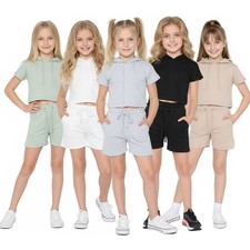 Girls Crop Top Tracksuit Kids