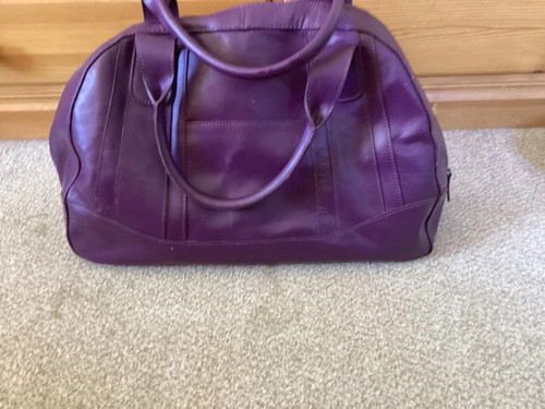 Leather weekender bag - leather,