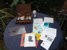Vintage Winsor & Newton Wooden Paint Box, Palette, Painting Supplies & Leaflets