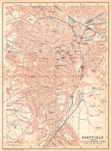 Sheffield map town city