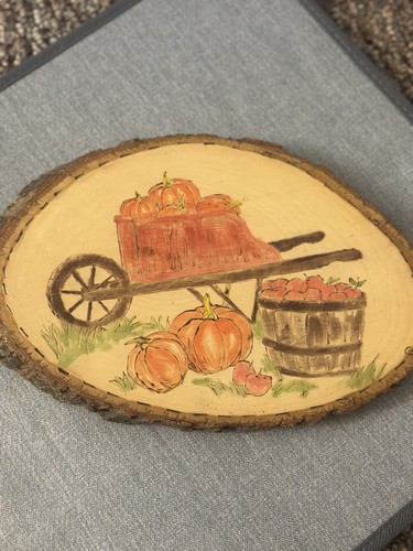 Wood burning pumpkins and - wood,