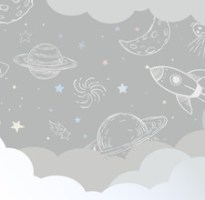 UWalls Kids Space Mural Wallpaper – 2.6 x 2.6m – Self-Stick + Varnish – RRP £331