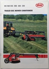 Original Vicon Trailed Mower Conditioners Brochure, c 1990's, KMT / KMR 2400 Etc