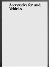 Audi Accessories 1990 UK Market Sales Brochure 80 90 Coupe 100 V8 Quattro 20v