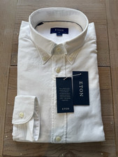 ETON White Royal Oxford Shirt - Slim Fit - LARGE / 16.5” / EU 42 - BNWT RRP £150
