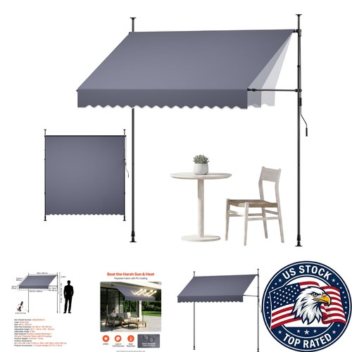 Dark gray 59 awning - gray, 98"