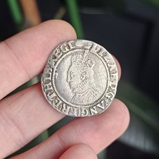 Elizabeth I Silver Shilling, Sixth issue, Tun mintmark 1592-95