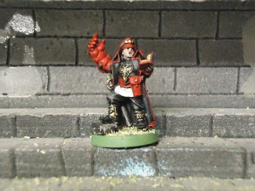 Imperial guard commissar with - guard,