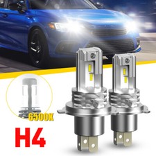 2 xH4 LED Motorcycle Headlight Bulb Replacement Hi / Low Beam 6000K CSP 9003 HB3