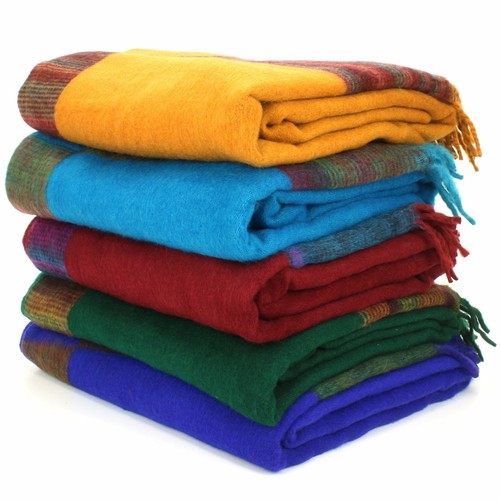 Tibetan wool blend shawl - wool,