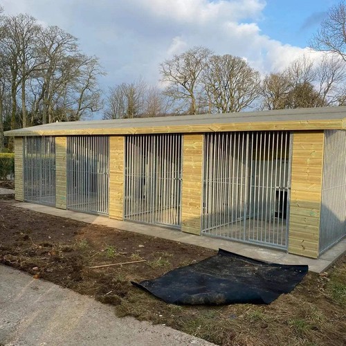 Four bay dog kennel - 10, ft