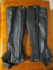 Women's Black Leather Half
