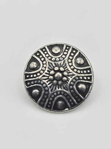 Norwegian pewter button - pewter,