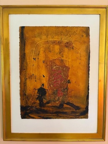 Framed original encaustic - framed,