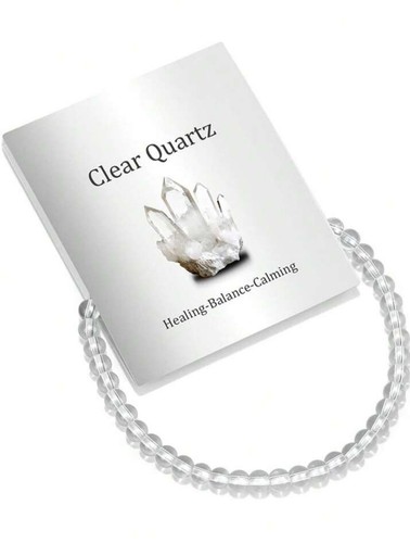Clear quartz beaded stretch - beaded,