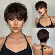 Short pixie cut - cut, dark