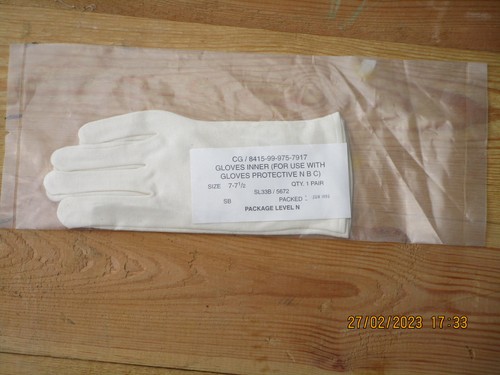 Nbc gloves inner white fabric - nbc,