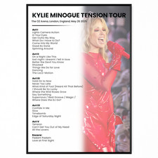 Kylie Minogue Setlist Poster