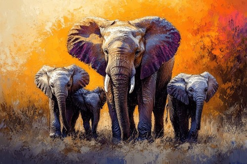 Elephant animal canvas - canvas, picture
