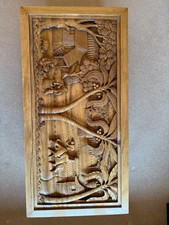 Vintage Hand Carved Solid Wood