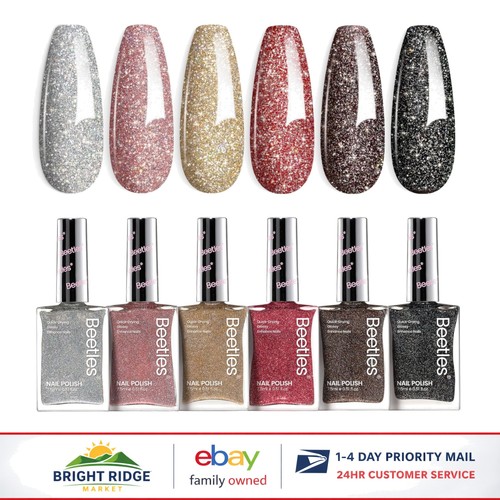 Glitter nail polish set - glitter, with