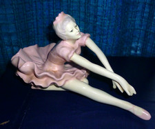 Porcelain Ballet Dancer In Pink Tutu - 14cm x 24cm