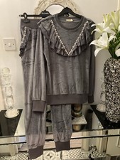 Women’s Ashley &co Tracksuits Rhinestone Velvet NEW 