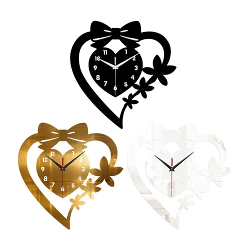 Heart shaped wall - heart, clock